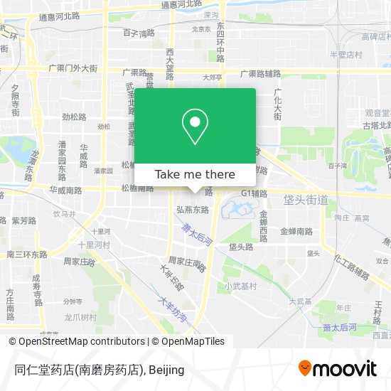 同仁堂药店(南磨房药店) map