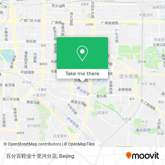 百分百鞋业十里河分店 map