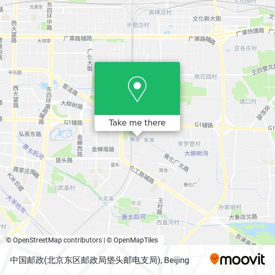 中国邮政(北京东区邮政局垡头邮电支局) map
