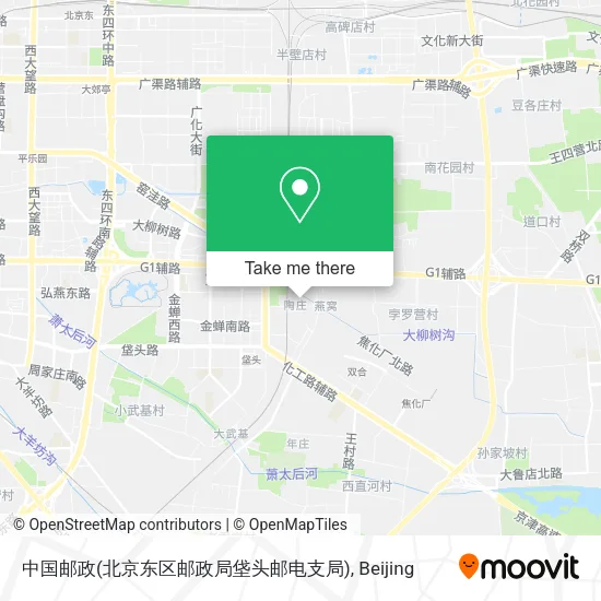 中国邮政(北京东区邮政局垡头邮电支局) map