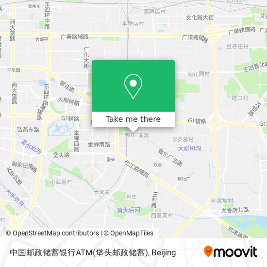 中国邮政储蓄银行ATM(垡头邮政储蓄) map