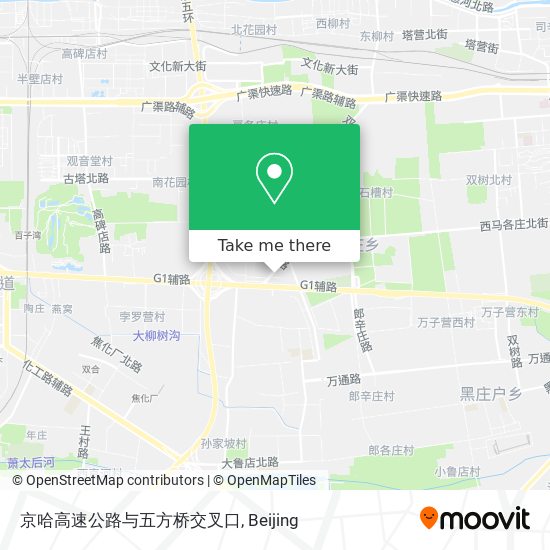 京哈高速公路与五方桥交叉口 map