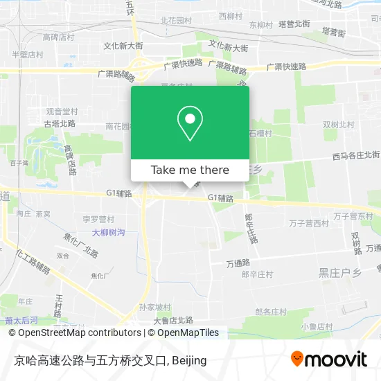 京哈高速公路与五方桥交叉口 map