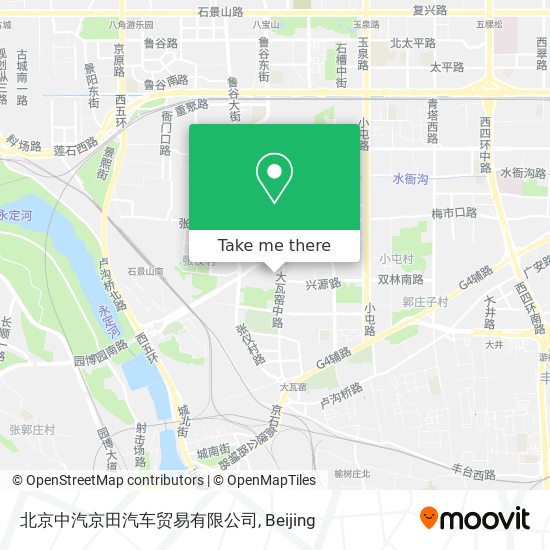 北京中汽京田汽车贸易有限公司 map