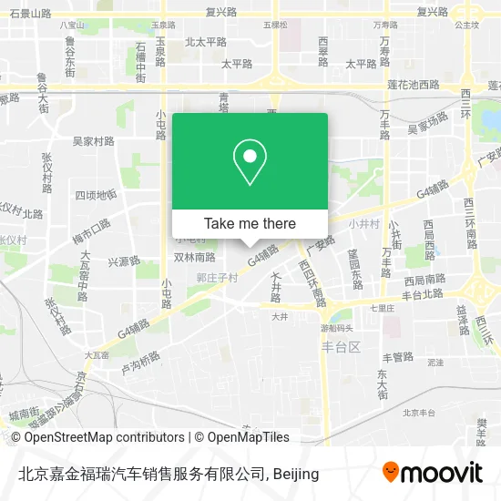 北京嘉金福瑞汽车销售服务有限公司 map