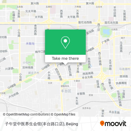 子午堂中医养生会馆(丰台路口店) map
