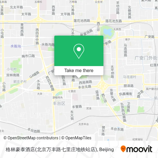 格林豪泰酒店(北京万丰路七里庄地铁站店) map