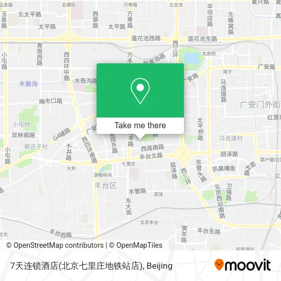 7天连锁酒店(北京七里庄地铁站店) map