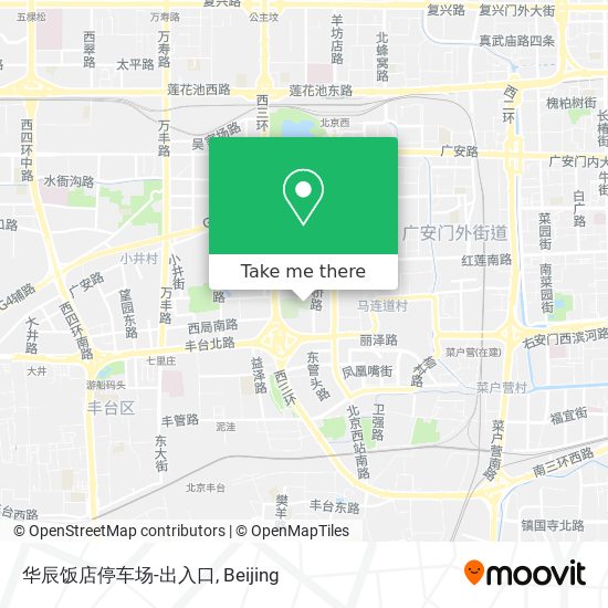 华辰饭店停车场-出入口 map