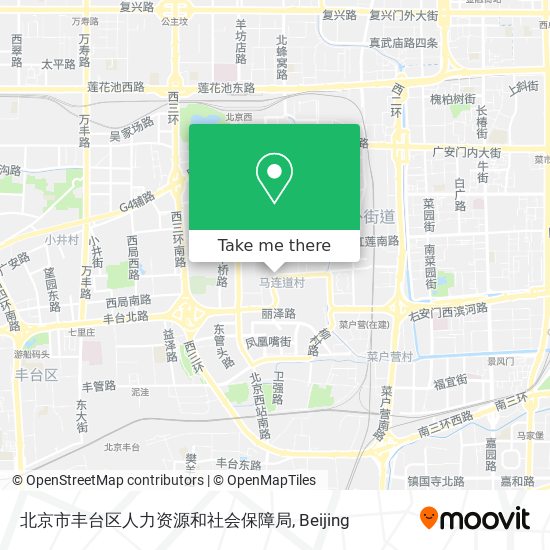 北京市丰台区人力资源和社会保障局 map