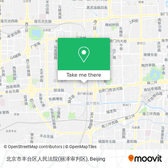 北京市丰台区人民法院(丽泽审判区) map