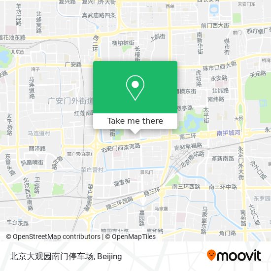 北京大观园南门停车场 map