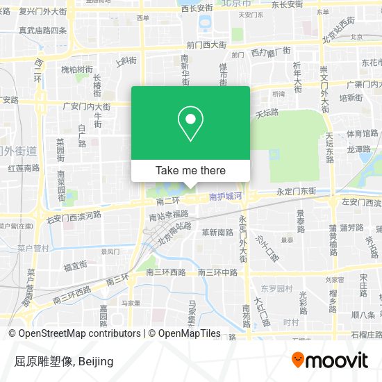 屈原雕塑像 map