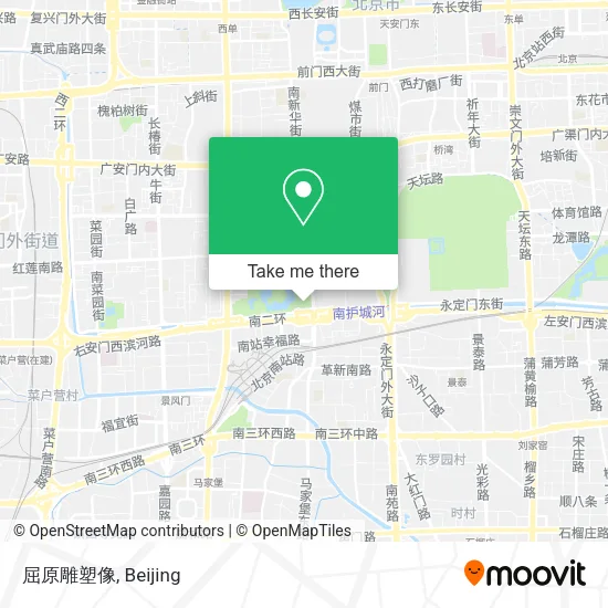 屈原雕塑像 map