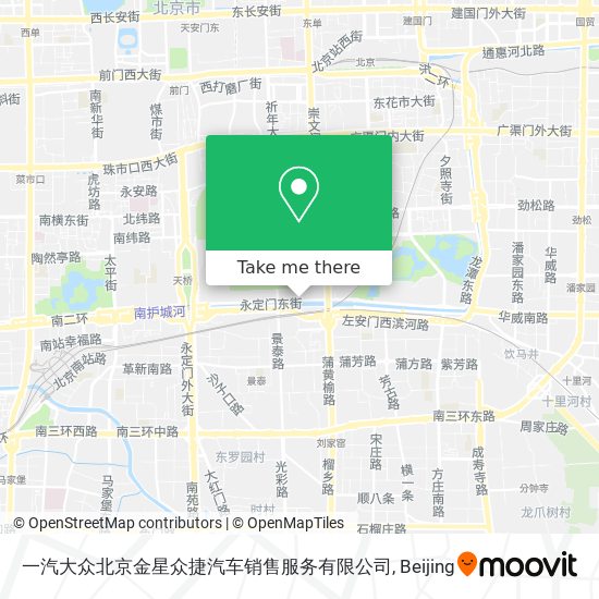 一汽大众北京金星众捷汽车销售服务有限公司 map