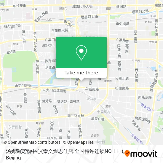 汤姆狗宠物中心(崇文煜思佳店.全国特许连锁NO.111) map