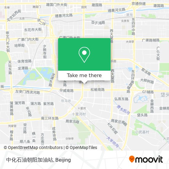 中化石油朝阳加油站 map