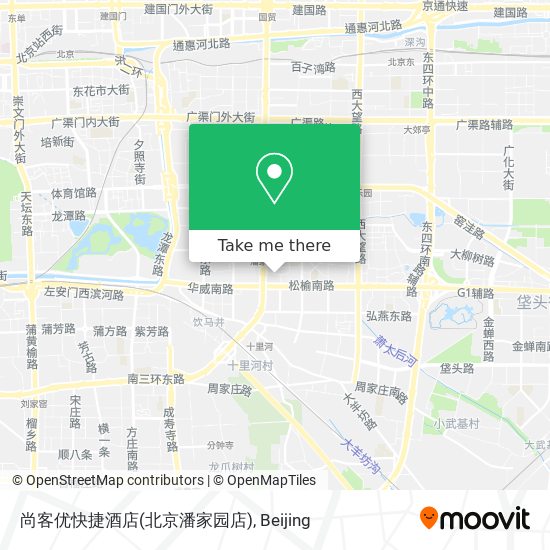 尚客优快捷酒店(北京潘家园店) map