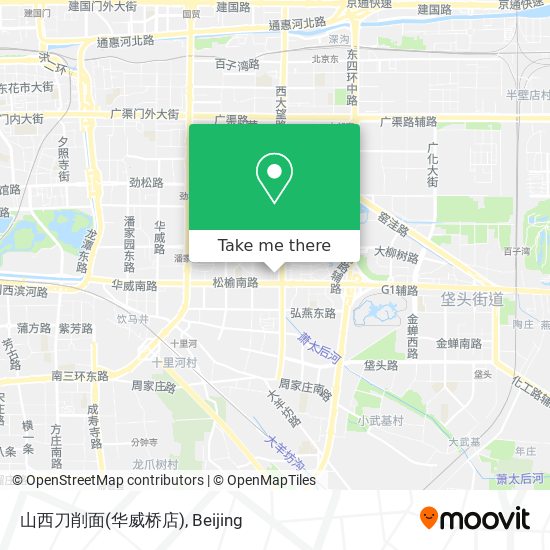 山西刀削面(华威桥店) map