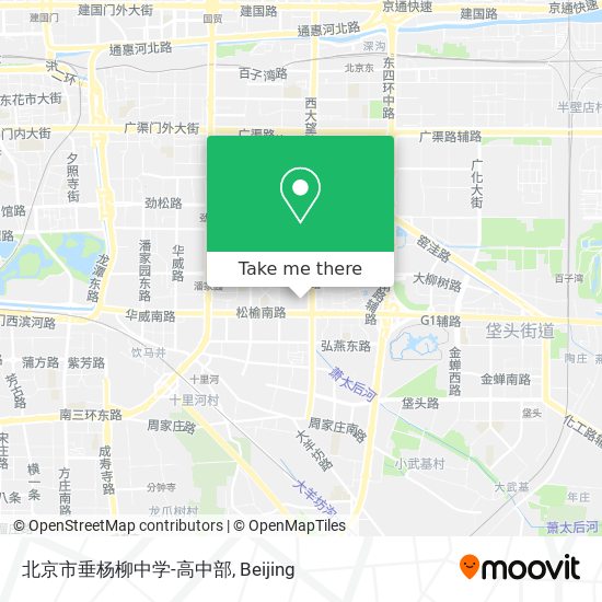 北京市垂杨柳中学-高中部 map