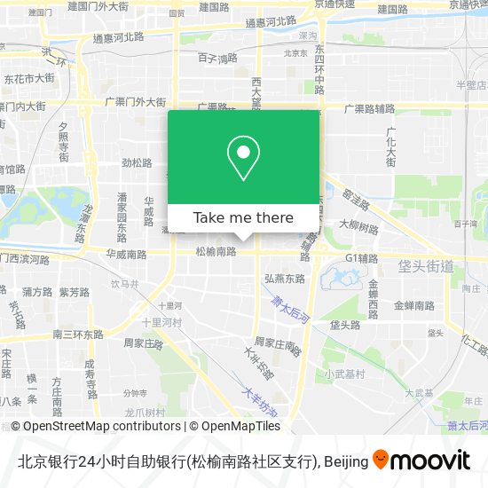 北京银行24小时自助银行(松榆南路社区支行) map