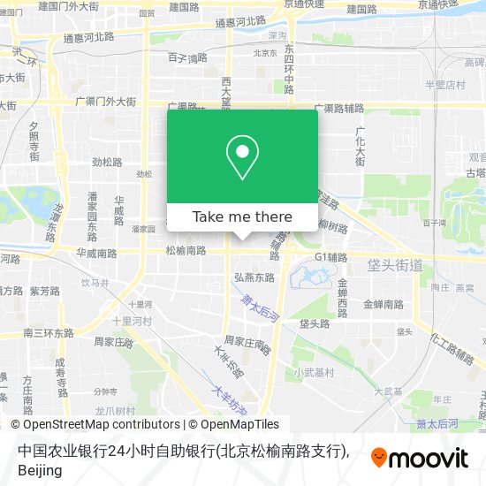 中国农业银行24小时自助银行(北京松榆南路支行) map
