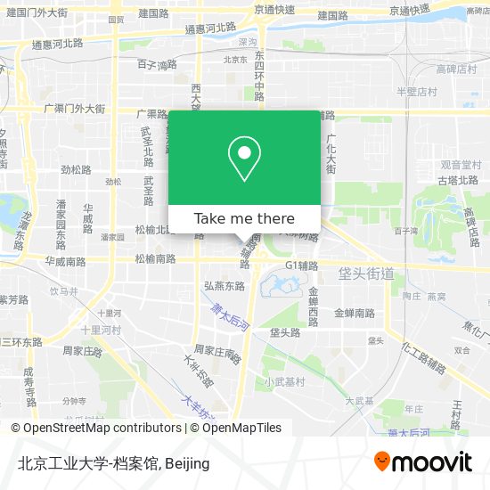 北京工业大学-档案馆 map