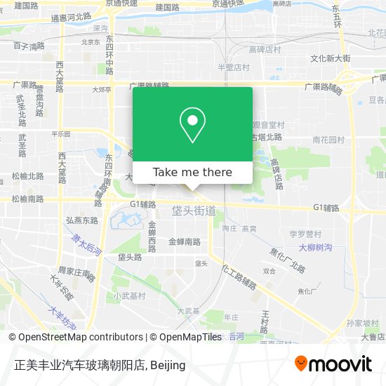 正美丰业汽车玻璃朝阳店 map