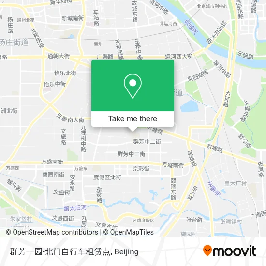 群芳一园-北门自行车租赁点 map