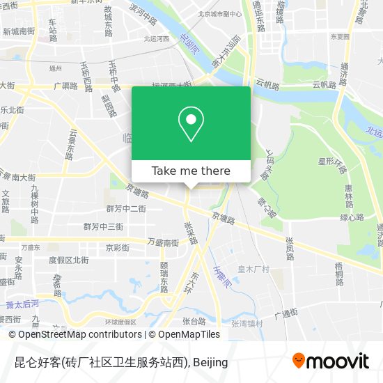 昆仑好客(砖厂社区卫生服务站西) map