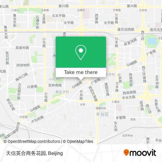 天信英合商务花园 map