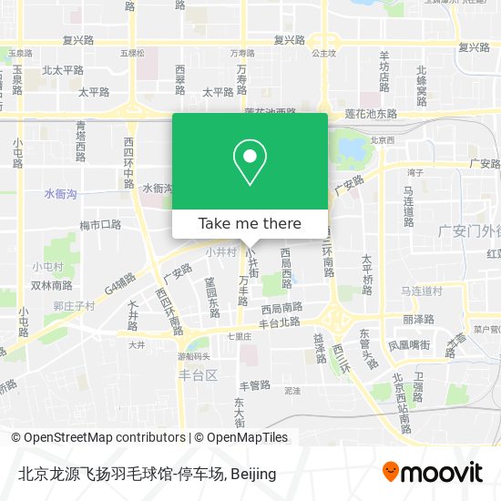 北京龙源飞扬羽毛球馆-停车场 map