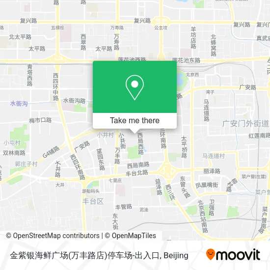 金紫银海鲜广场(万丰路店)停车场-出入口 map