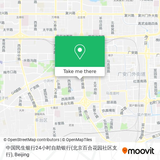 中国民生银行24小时自助银行(北京百合花园社区支行) map