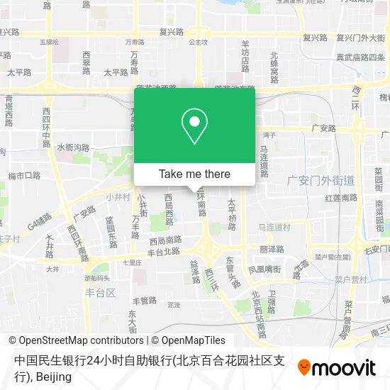 中国民生银行24小时自助银行(北京百合花园社区支行) map