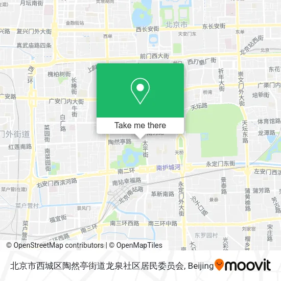 北京市西城区陶然亭街道龙泉社区居民委员会 map