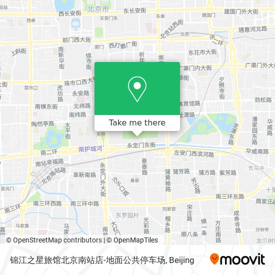 锦江之星旅馆北京南站店-地面公共停车场 map