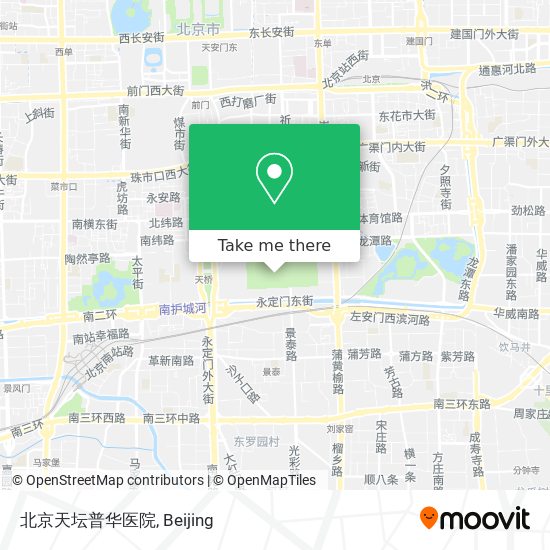 北京天坛普华医院 map