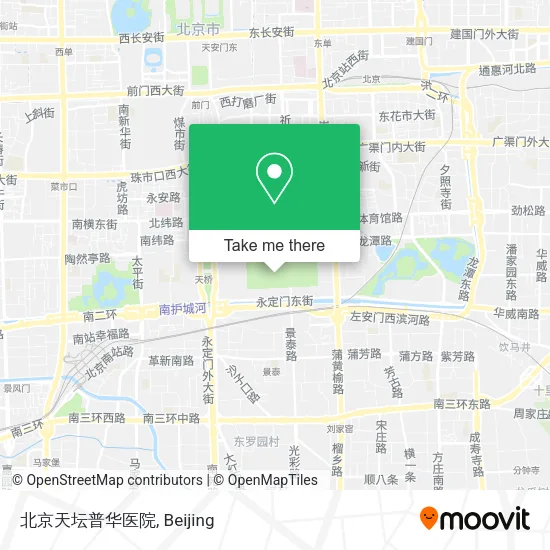 北京天坛普华医院 map
