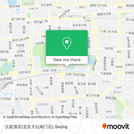 汉庭酒店(北京天坛南门店) map