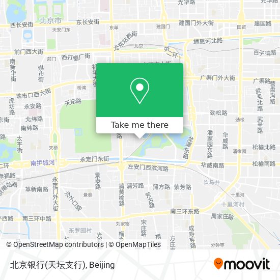 北京银行(天坛支行) map