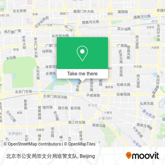 北京市公安局崇文分局巡警支队 map