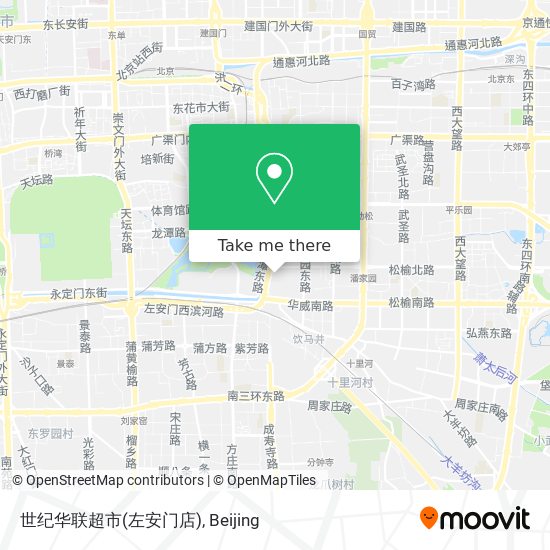 世纪华联超市(左安门店) map
