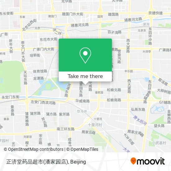 正济堂药品超市(潘家园店) map