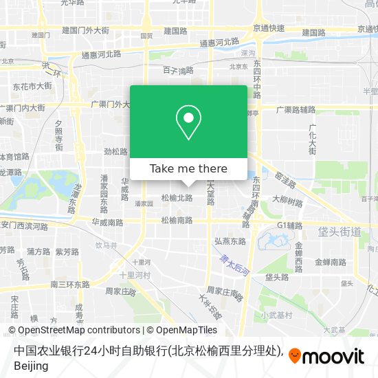 中国农业银行24小时自助银行(北京松榆西里分理处) map