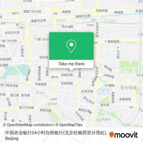 中国农业银行24小时自助银行(北京松榆西里分理处) map