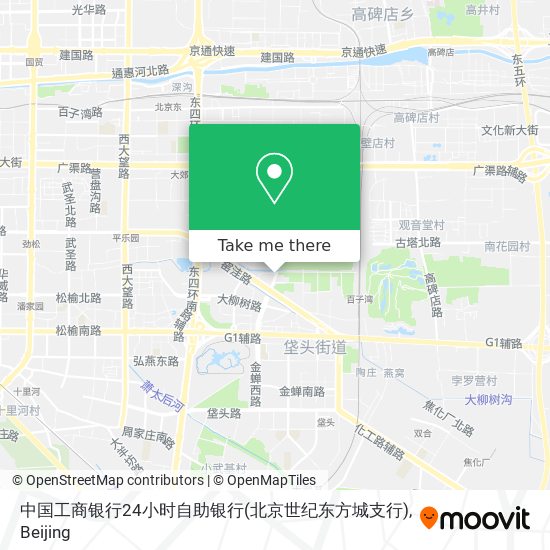 中国工商银行24小时自助银行(北京世纪东方城支行) map