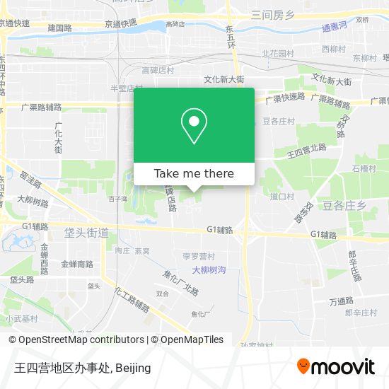 王四营地区办事处 map