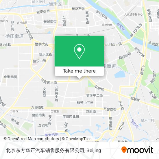 北京东方华正汽车销售服务有限公司 map
