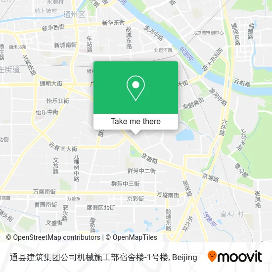 通县建筑集团公司机械施工部宿舍楼-1号楼 map